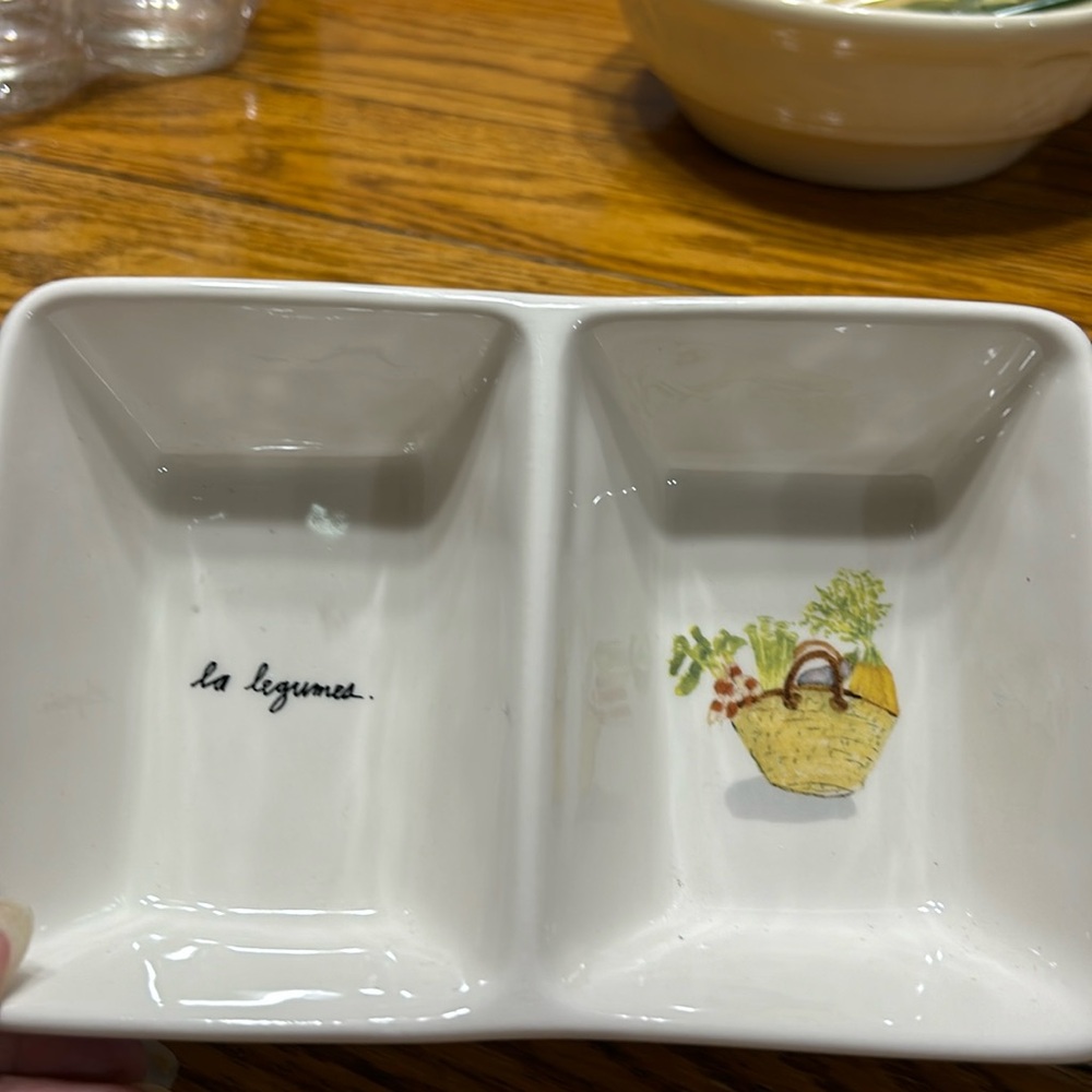 Rae Dunn artisan collection relish dish “le legumes.” Excellent condition